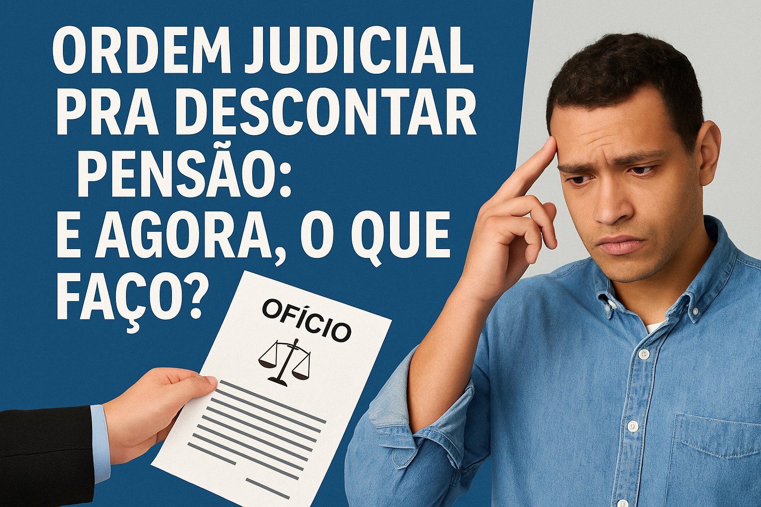Recebi ordem judicial para descontar pensão: e agora, o que faço?